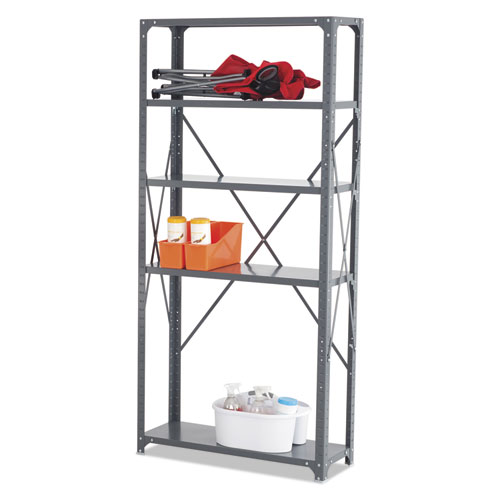 Picture of Commercial Steel Shelving Unit, Five-Shelf, 36w x 12d x 75h, Dark Gray