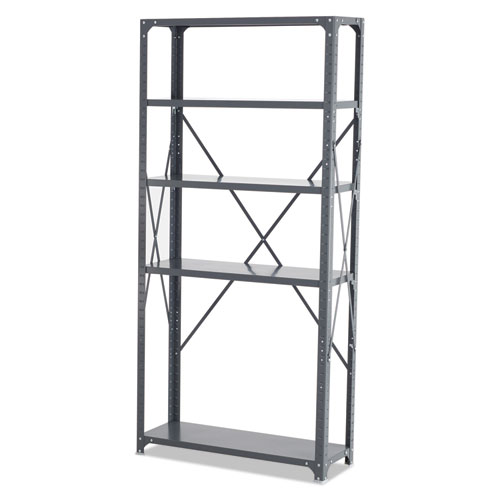 Picture of Commercial Steel Shelving Unit, Five-Shelf, 36w x 12d x 75h, Dark Gray