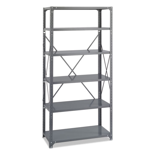 Picture of Commercial Steel Shelving Unit, Six-Shelf, 36w x 18d x 75h, Dark Gray