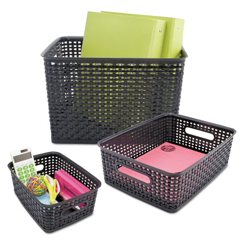 Picture of Weave Bins, 13.88 x 10.5 x 8.75, Black, 2/Pack