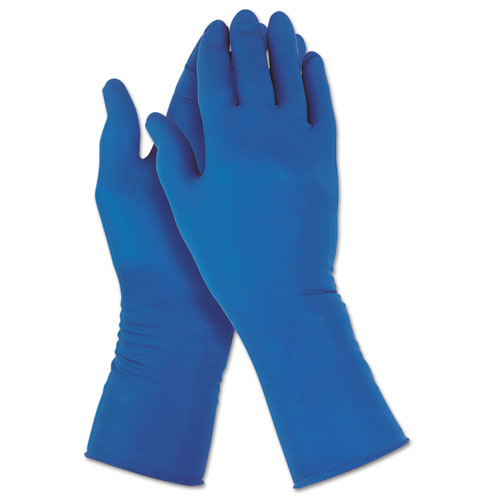 Picture of G29 Solvent Resistant Gloves, 295 mm Length, Medium/Size 8, Blue, 500/Carton