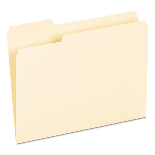 Picture of Interior File Folders, 1/3-Cut Tabs: Assorted, Letter Size, 9.5-pt Manila, 100/Box