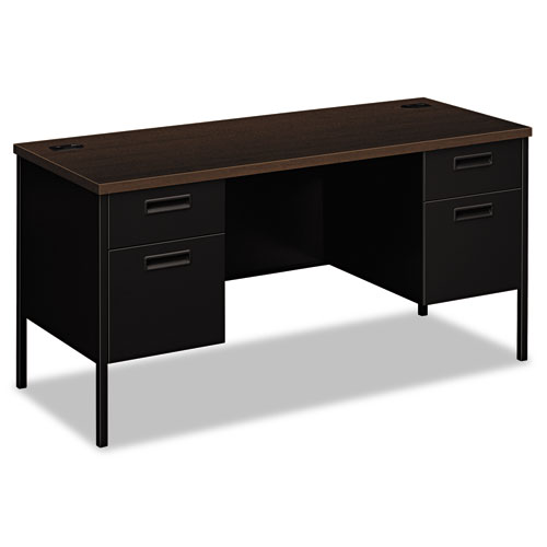 Picture of Metro Series Kneespace Credenza, 60w x 24d x 29.5h, Mocha/Black