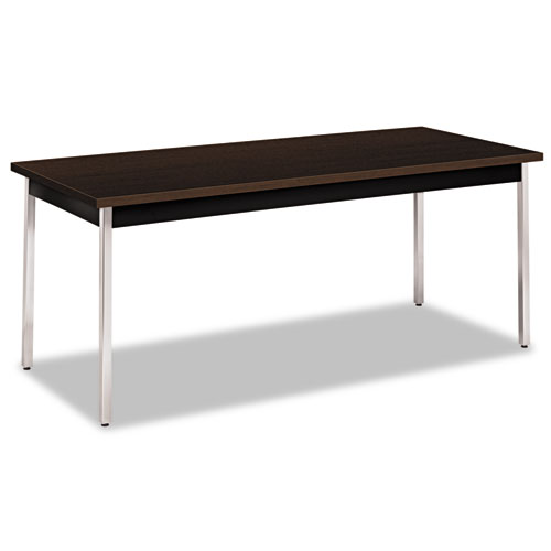 Picture of Utility Table, Rectangular, 72w x 30d x 29h, Mocha/Black