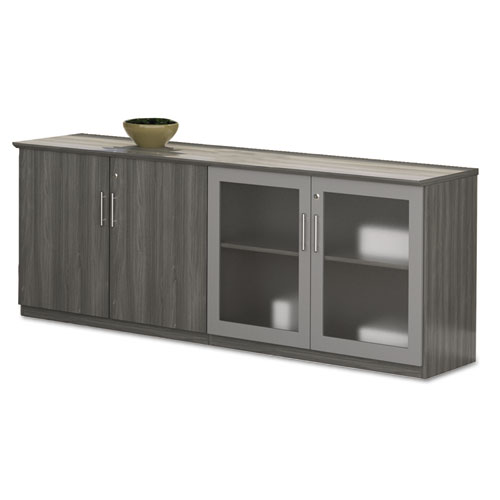 Picture of Medina Series Low Wall Cabinet with Doors, 72w x 20d x 29.5h, Gray Steel, Box1