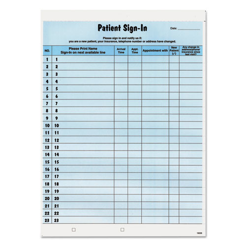 Patient+Sign-In+Label+Forms%2C+Two-Part+Carbon%2C+8.5+x+11.63%2C+Blue+Sheets%2C+125+Forms+Total