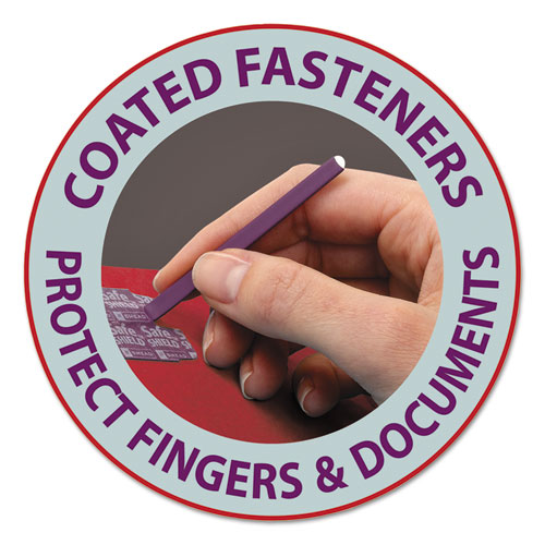 Picture of Colored Pressboard Fastener Folders with SafeSHIELD Fasteners, 2" Expansion, 2 Fasteners, Letter Size, Bright Red, 25/Box