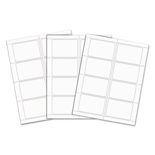 Picture of Laser Printer Name Badges, 3 3/8 x 2 1/3, White, 200/Box