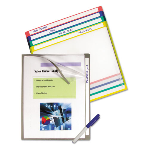 Picture of Write-On Project Folders, Straight Tab, Letter Size, Assorted Colors, 25/Box