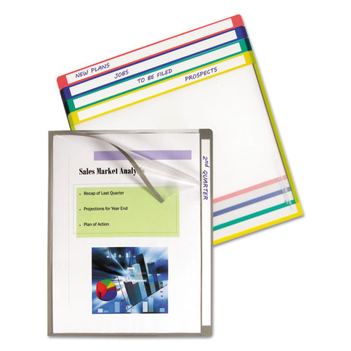 Picture of Write-On Project Folders, Straight Tab, Letter Size, Assorted Colors, 25/Box