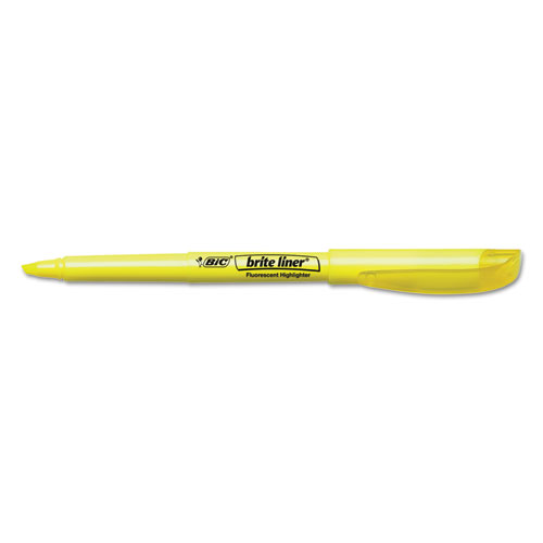 Picture of Brite Liner Highlighter, Chisel Tip, Fluorescent Yellow, Dozen