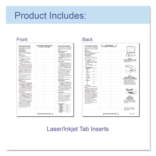 Picture of Sheet Protectors with Index Tabs, Clear Tabs, 2", 11 x 8.5, 8/Set