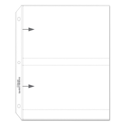 Picture of Clear Photo Pages for Four 5 x 7 Photos, 3-Hole Punched, 11.25 x 8.13, 50/Box