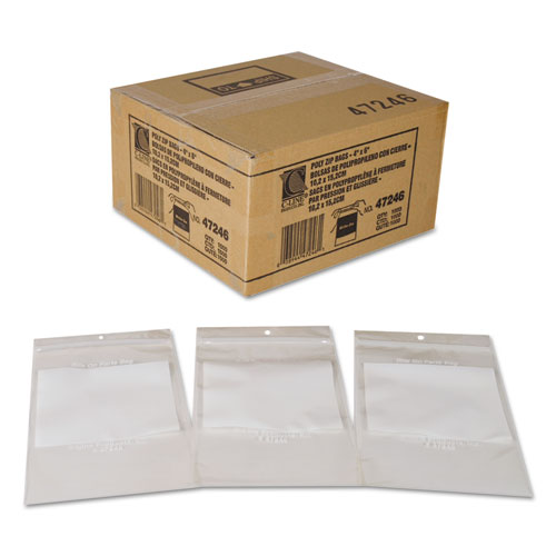 Picture of Write-On Poly Bags, 2 mil, 4" x 6", Clear, 1,000/Carton