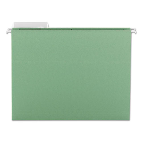 COLOR HANGING FOLDERS WITH 1/3 CUT TABS, LETTER SIZE, 1/3-CUT TAB, GREEN, 25/BOX