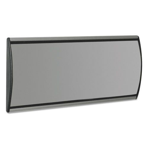 Picture of People Pointer Wall/Door Sign, Aluminum Base, 8.75 x 4, Black/Silver