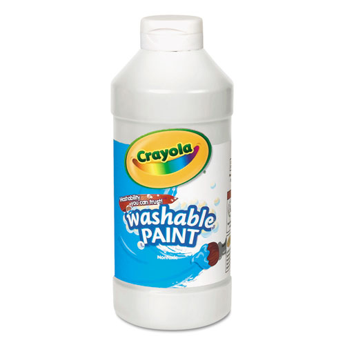 Picture of Washable Paint, White, 16 oz Bottle