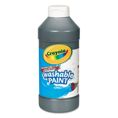 Washable+Paint%2C+Black%2C+16+Oz+Bottle