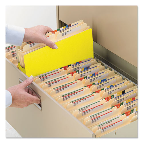 Picture of Colored File Pockets, 5.25" Expansion, Letter Size, Yellow