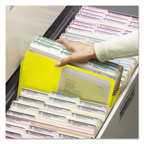 Picture of Colored File Pockets, 1.75" Expansion, Letter Size, Yellow