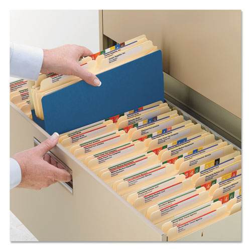 Picture of Colored File Pockets, 1.75" Expansion, Letter Size, Blue