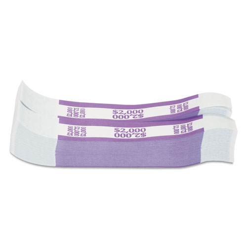 Picture of Currency Straps, Violet, $2,000 in $20 Bills, 1000 Bands/Pack