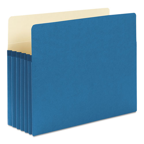 Picture of Colored File Pockets, 5.25" Expansion, Letter Size, Blue