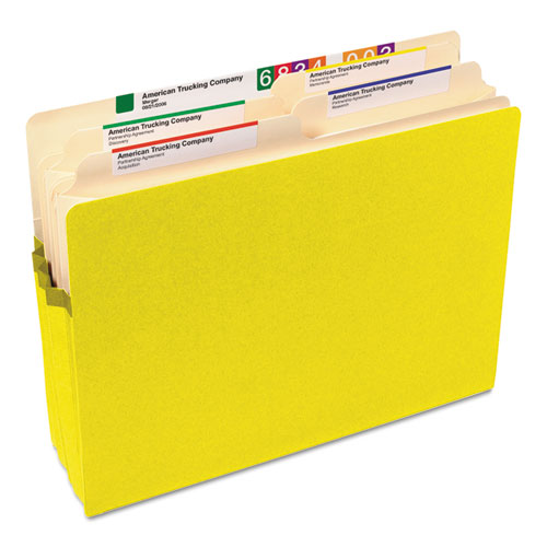 Picture of Colored File Pockets, 1.75" Expansion, Letter Size, Yellow