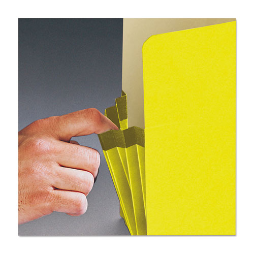 Picture of Colored File Pockets, 5.25" Expansion, Letter Size, Yellow