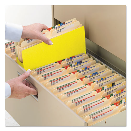 Picture of Colored File Pockets, 3.5" Expansion, Legal Size, Yellow