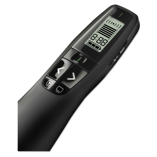 Picture of R800 Wireless Laser Presentation Remote w/LCD Display, Class 2, 100 ft Range, Matte Black