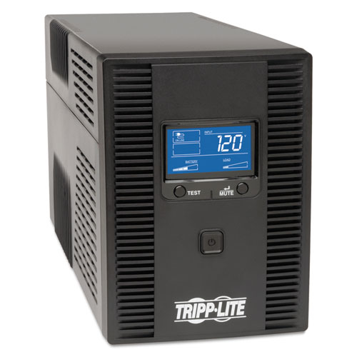 Picture of SmartPro LCD Line-Interactive UPS AVR Tower, 10 Outlets, 1,500 VA, 650 J