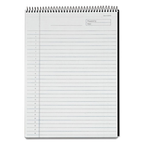 Picture of Docket Diamond Top-Wire Ruled Planning Pad, Wide/Legal Rule, Black Cover, 60 White 8.5 x 11.75 Sheets