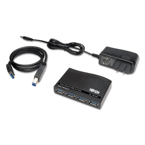 Picture of USB 3.0 SuperSpeed Hub, 4 Ports, Black