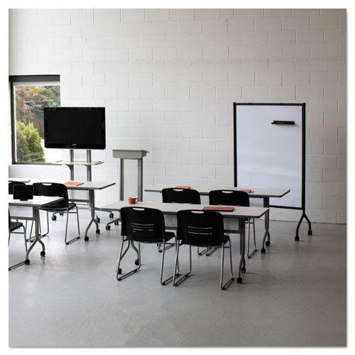 Picture of Impromptu Whiteboard Collaboration Screen, 36" x 60", White Surface, Black Metal/Plastic Frame