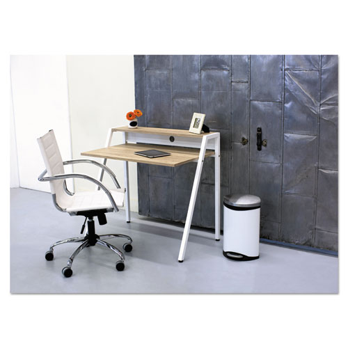 Picture of Step-On Medical Receptacle, 3 gal, Steel, White