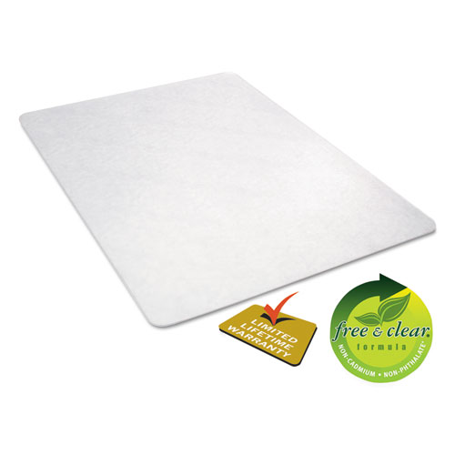 Picture of EconoMat All Day Use Chair Mat for Hard Floors, Rolled Packed, 45 x 53, Clear