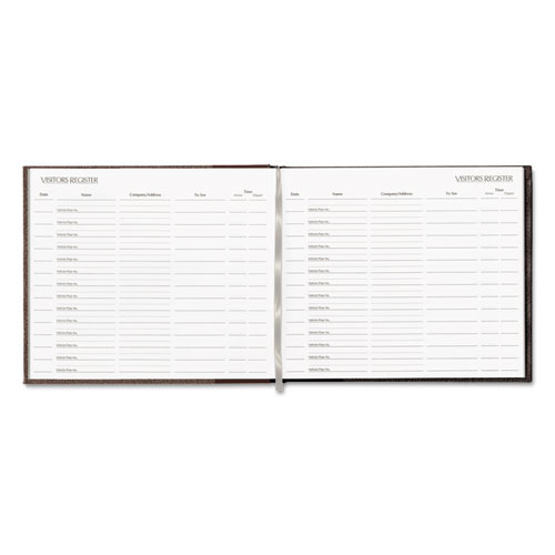 Picture of Hardcover Visitor Register Book, Burgundy Cover, 9.78 x 8.5 Sheets, 128 Sheets/Book