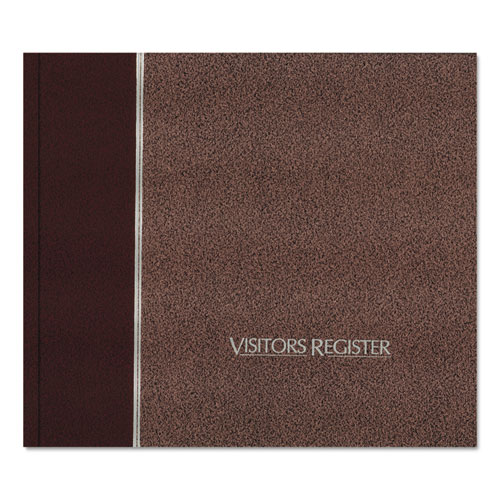 Picture of Hardcover Visitor Register Book, Burgundy Cover, 9.78 x 8.5 Sheets, 128 Sheets/Book