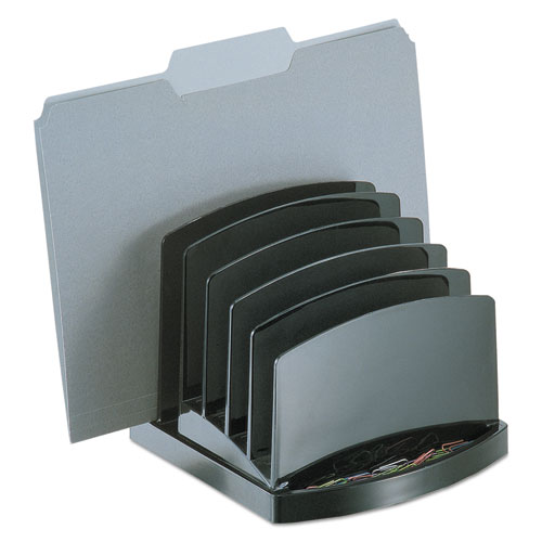 Picture of Incline Sorter, 6 Sections, Letter to Legal Size Files, 7.5" x 7.5" x 6.4", Black