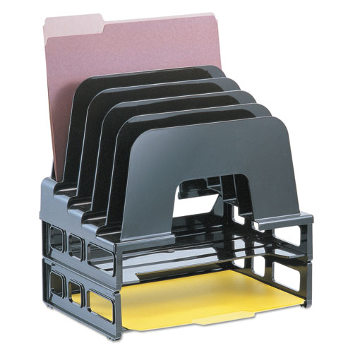 Picture of Incline Sorter, 5 Sections, Letter Size Files, 9.13" x 13.5" x 14", Black