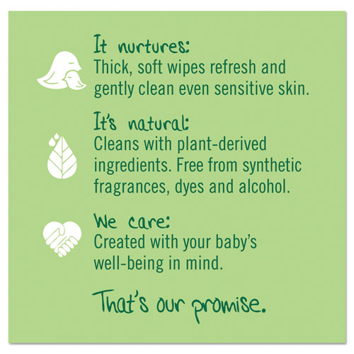 Picture of Free and Clear Baby Wipes, 7 x 7, Unscented, White, 64/Flip-Top Pack