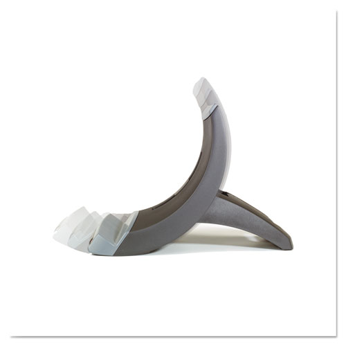 Picture of Vertical Notebook Computer Riser with Cable Management, 9" x 12" x 6.5" to 9.5", Black/Charcoal Gray, Supports 20 lbs