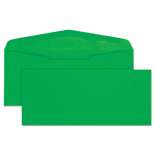 Picture of Colored Envelope, #10, Commercial Flap, Gummed Closure, 4.13 x 9.5, Green, 25/Pack