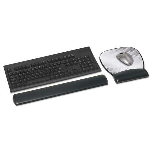 Picture of Antimicrobial Gel Large Mouse Pad with Wrist Rest, 9.25 x 8.75, Black