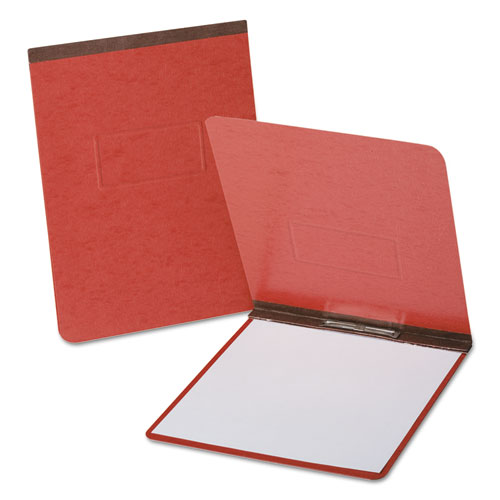 Picture of PressGuard Report Cover with Reinforced Top Hinge, Two-Prong Metal Fastener, 2" Capacity, 8 x 14, Red/Red