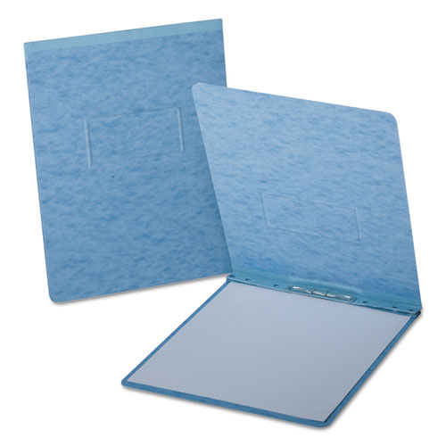 Picture of PressGuard Report Cover with Reinforced Top Hinge, Two-Prong Metal Fastener, 2" Capacity, 8.5 x 11, Light Blue/Light Blue