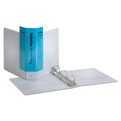 Picture of Spine Vue Locking Round Ring Binder, 3 Rings, 2" Capacity, 11 x 8.5, White