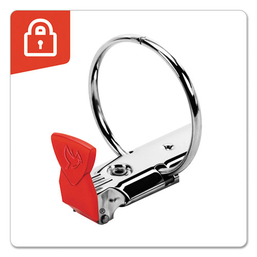 Picture of Premier Easy Open Locking Round Ring Binder, 3 Rings, 3" Capacity, 11 x 8.5, Black