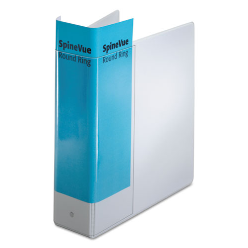 Picture of Spine Vue Locking Round Ring Binder, 3 Rings, 3" Capacity, 11 x 8.5, White